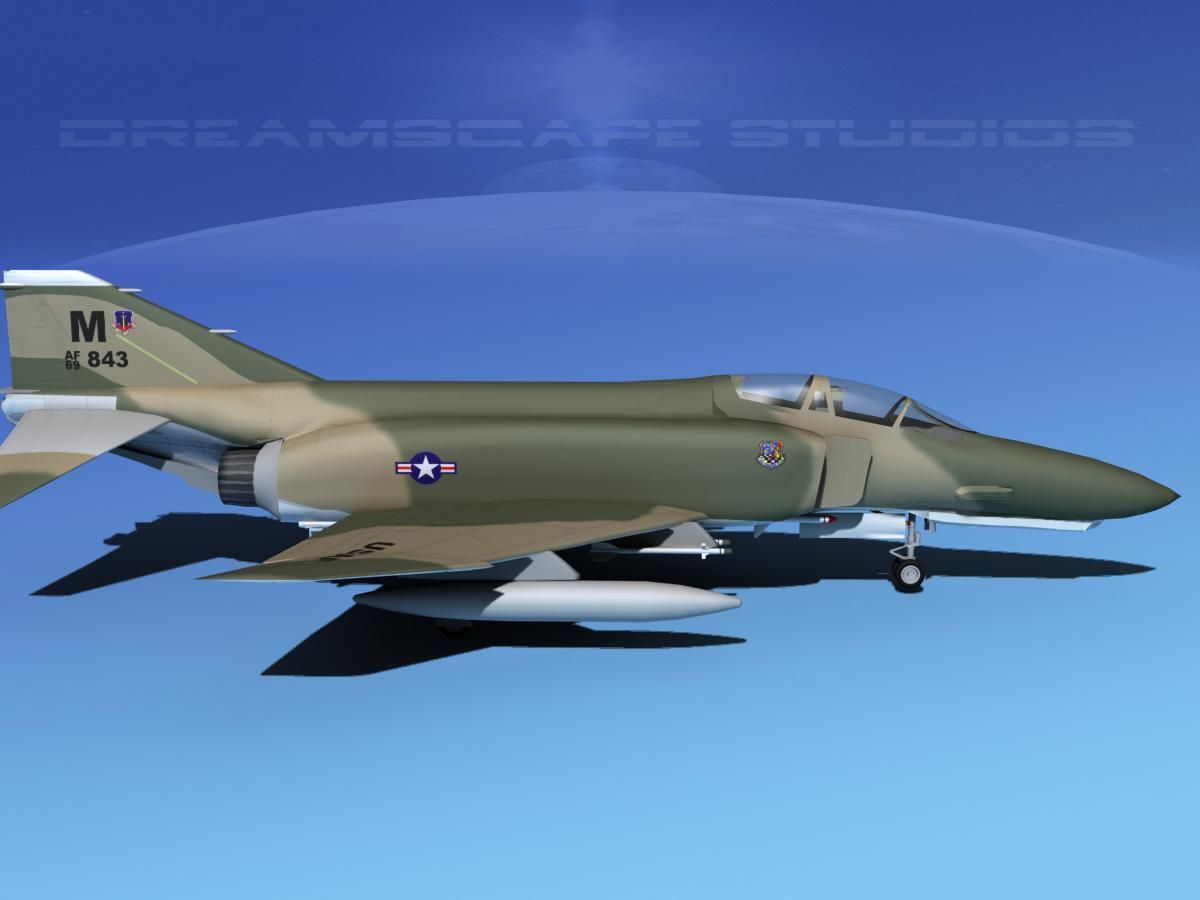 McDonnell Douglas F-4E Phantom II V01 3D model_4