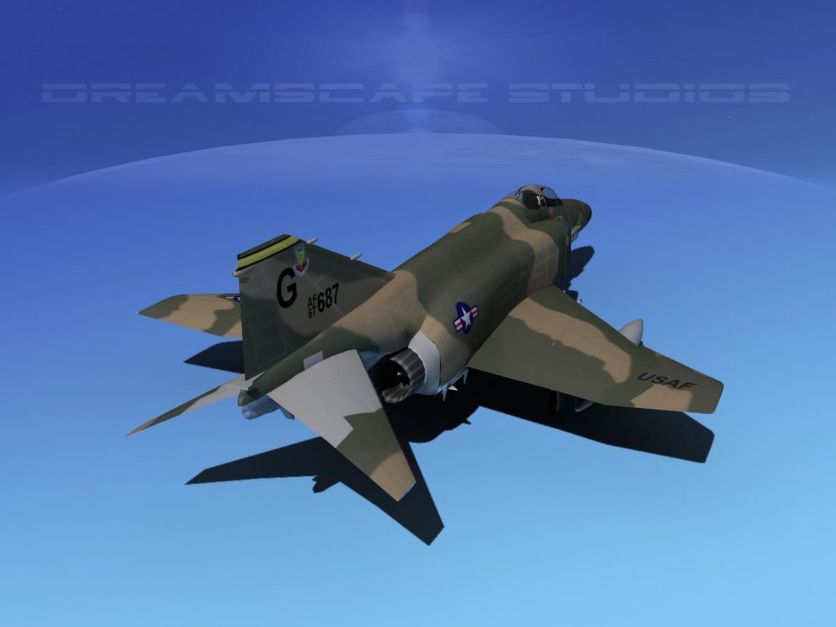 McDonnell Douglas F-4E Phantom II V02 3D model_6