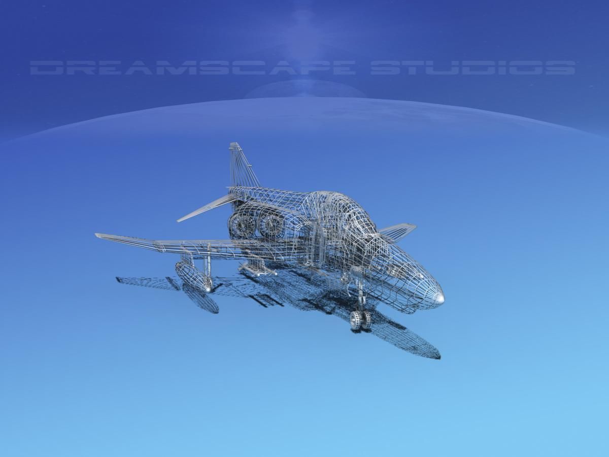McDonnell Douglas F-4E Phantom II V02 3D model_12