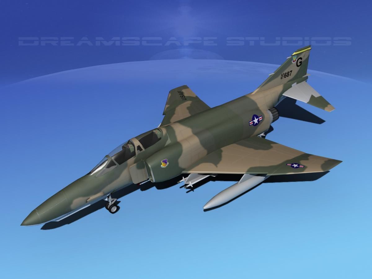 McDonnell Douglas F-4E Phantom II V02 3D model_10