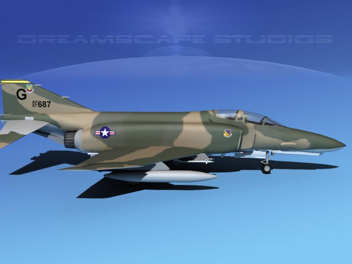 McDonnell Douglas F-4E Phantom II V02 3D model_4