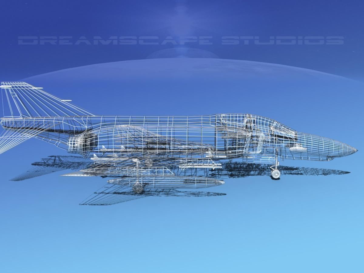 McDonnell Douglas F-4E Phantom II V02 3D model_13