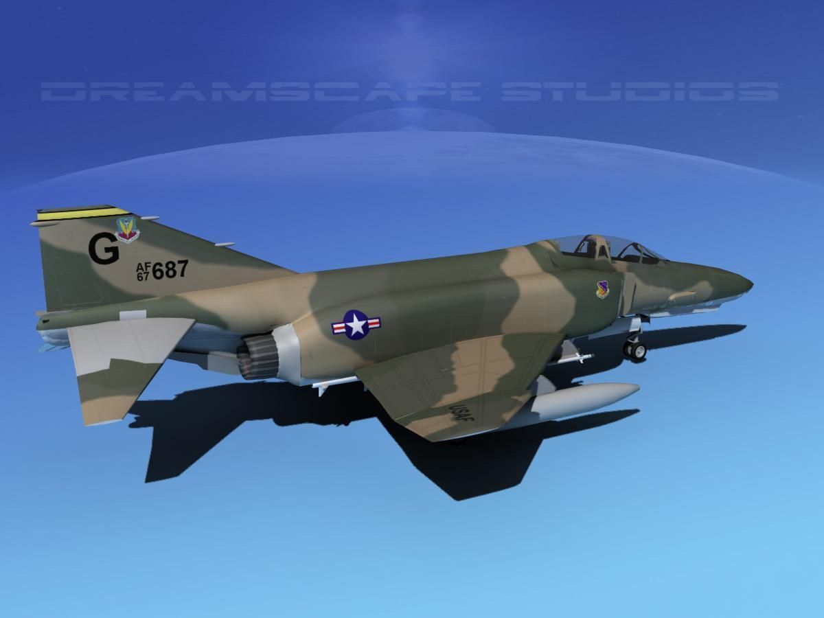 McDonnell Douglas F-4E Phantom II V02 3D model_5