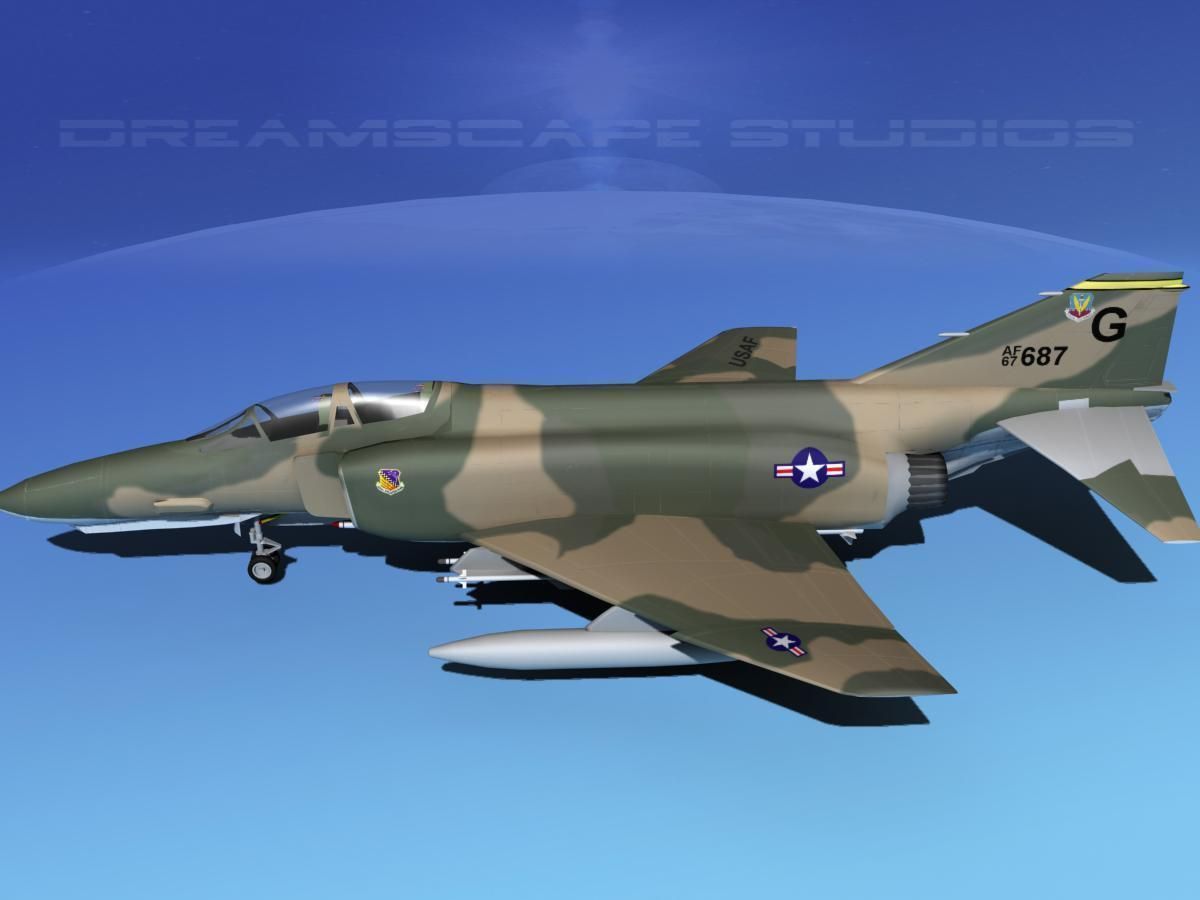 McDonnell Douglas F-4E Phantom II V02 3D model_8