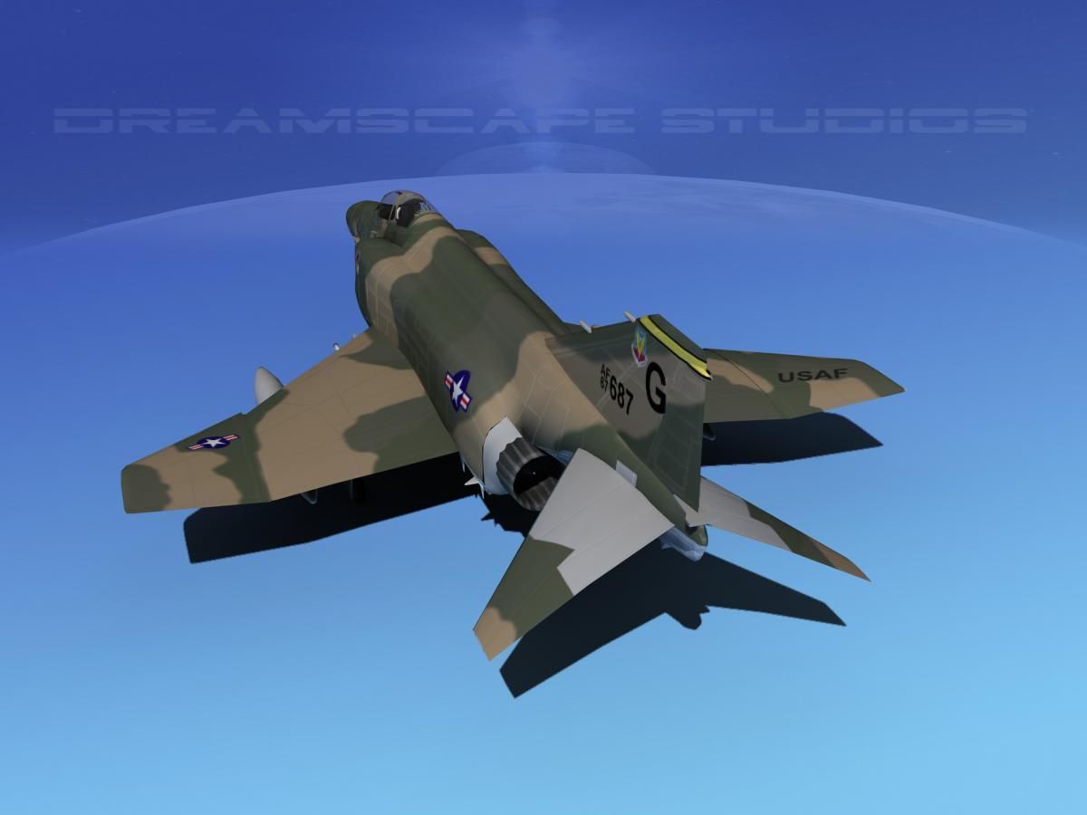 McDonnell Douglas F-4E Phantom II V02 3D model_7