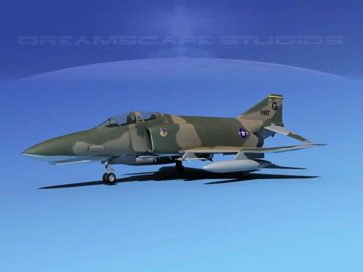 McDonnell Douglas F-4E Phantom II V02 3D model_0