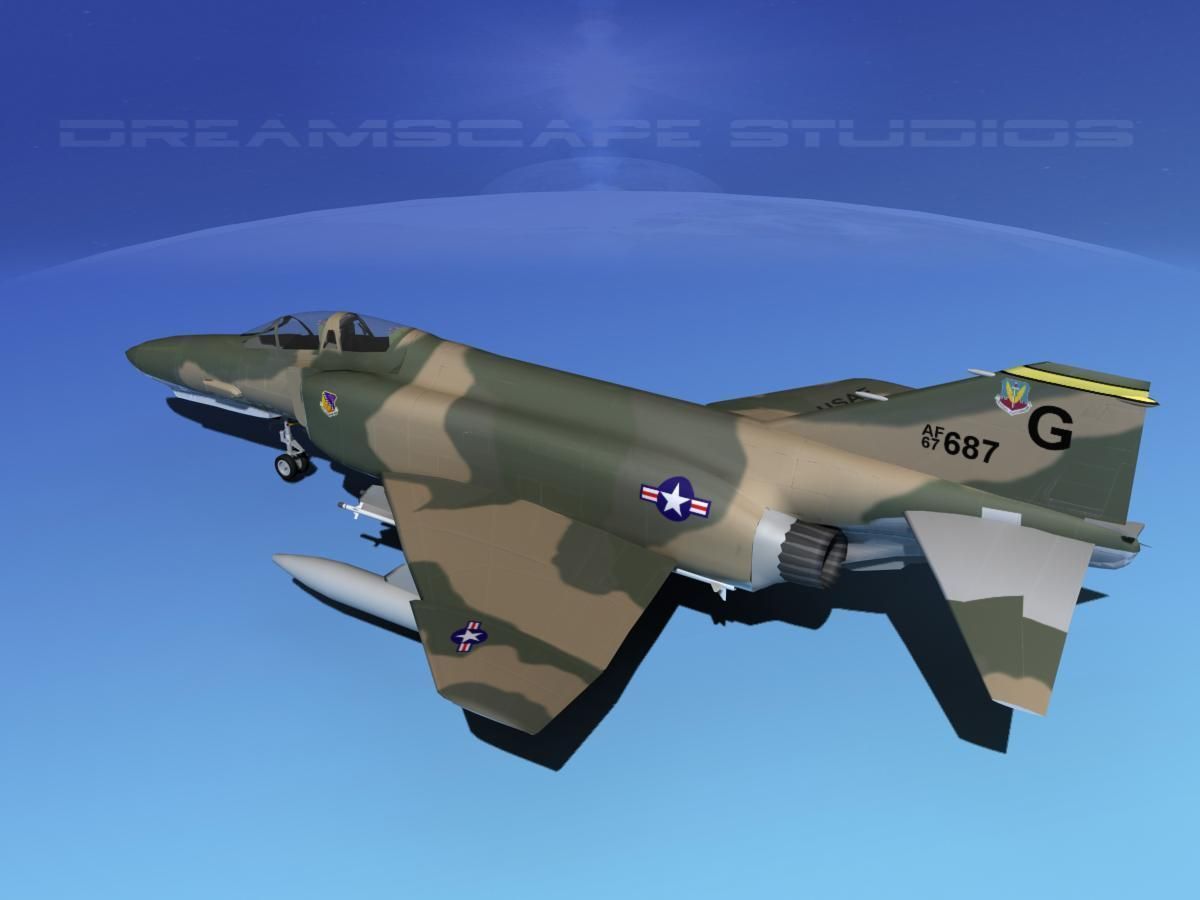 McDonnell Douglas F-4E Phantom II V02 3D model_9