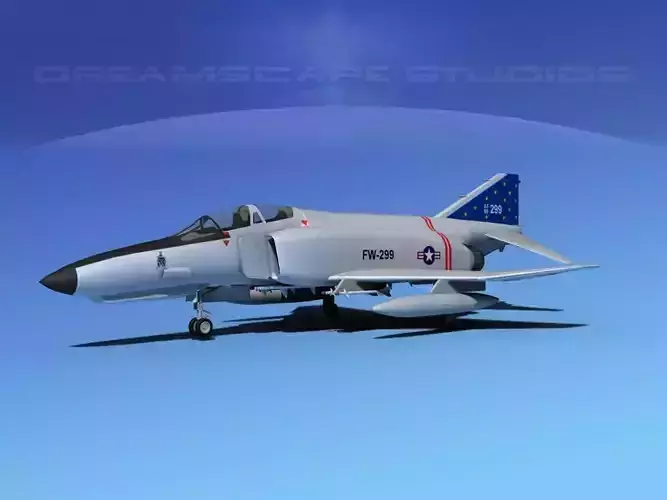 McDonnell Douglas F-4E Phantom II V04 3D model