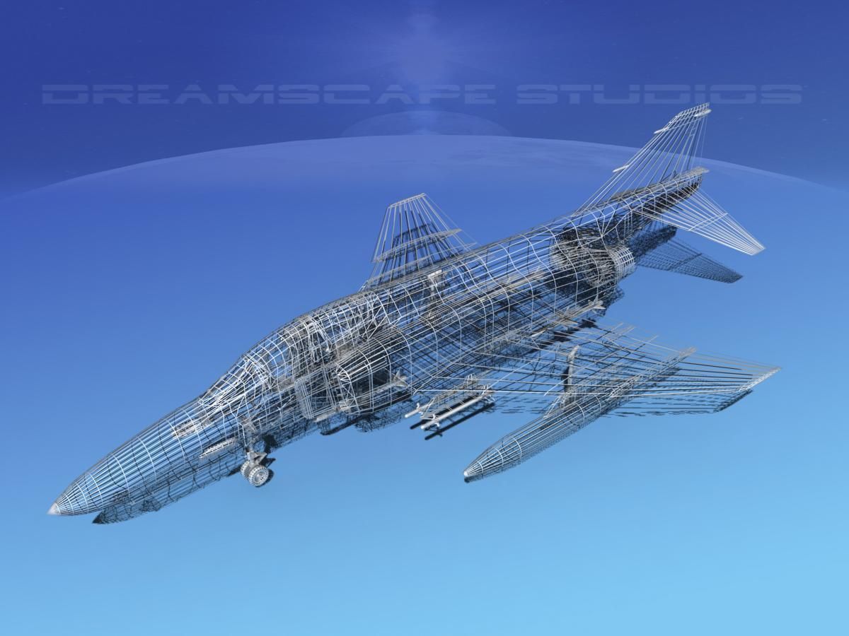 McDonnell Douglas F-4E Phantom II V05 3D model_16