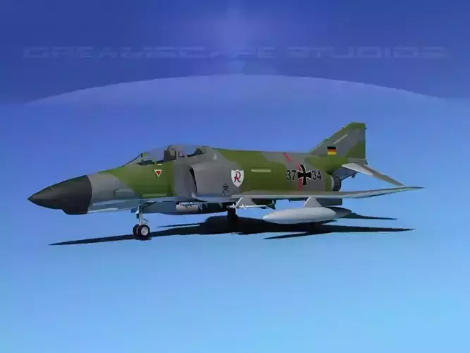 McDonnell Douglas F-4E Phantom II V08 3D model