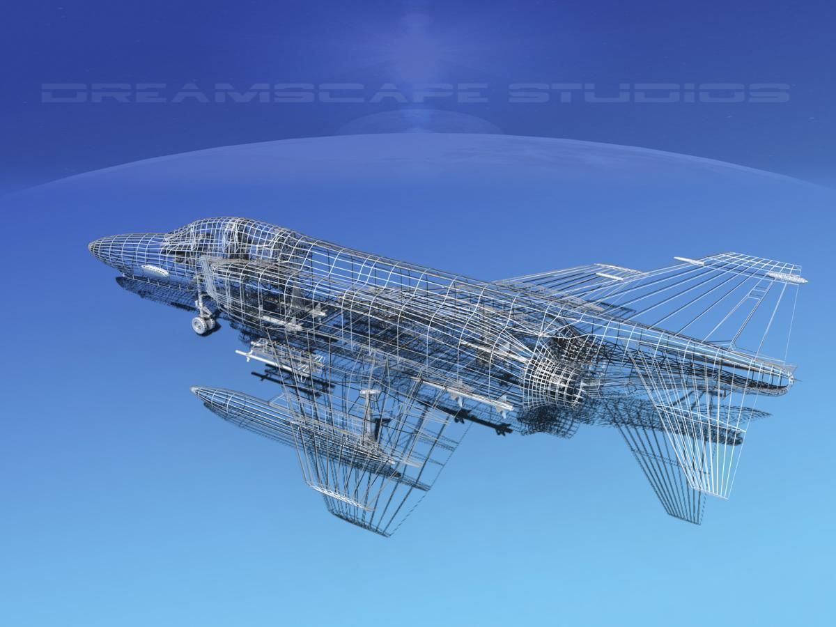 McDonnell Douglas F-4E Phantom II V10 3D model_15