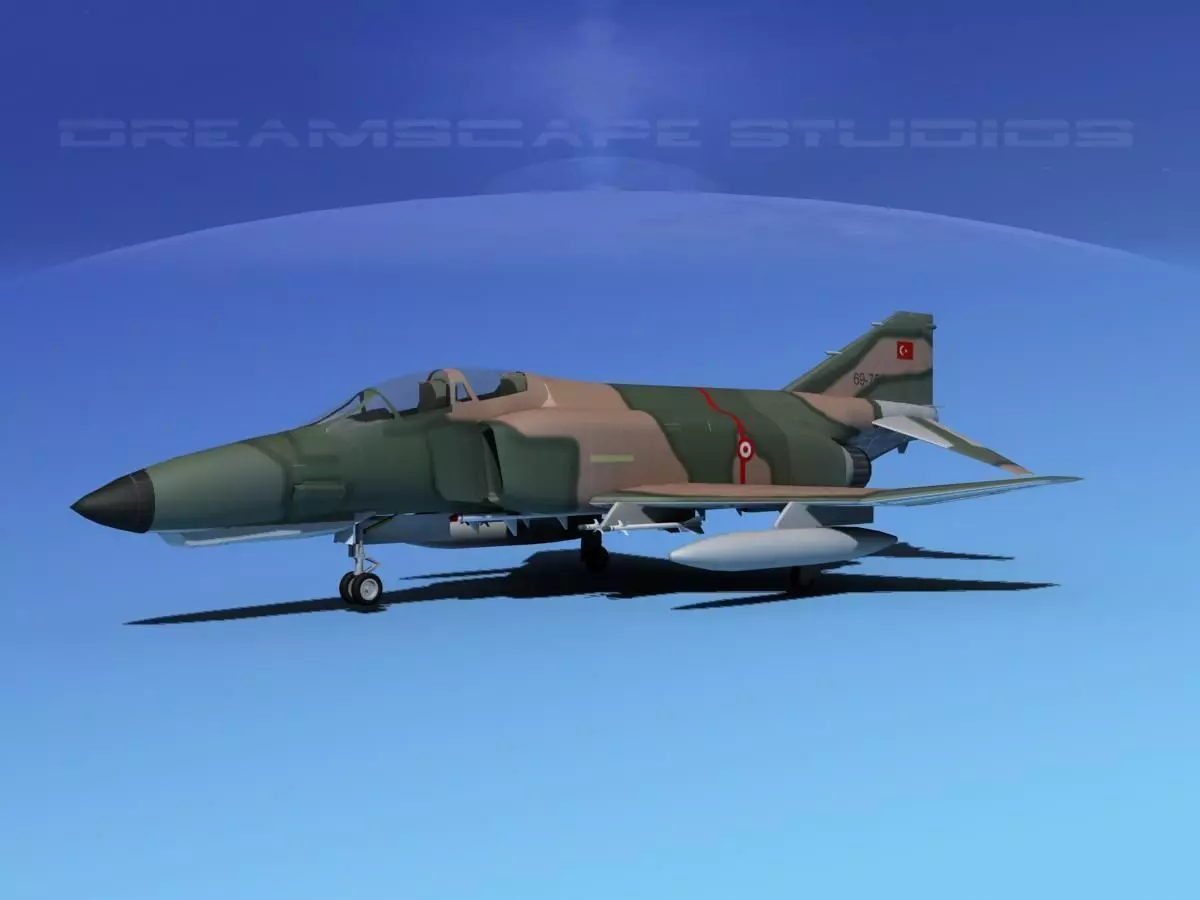 McDonnell Douglas F-4E Phantom II V10 3D model_0