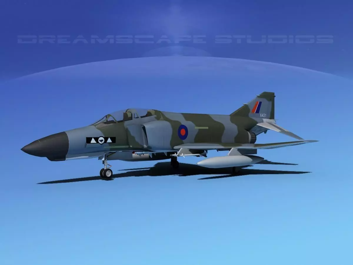 McDonnell Douglas F-4E Phantom II V12 3D model