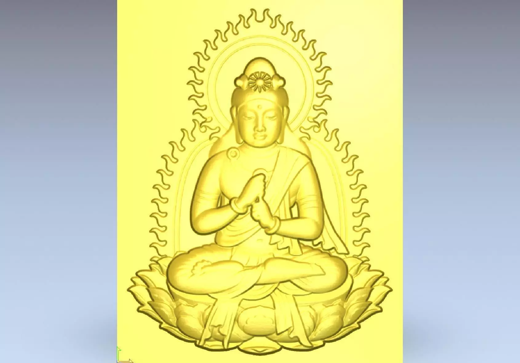 3d models gold buddha statue 3D model_0