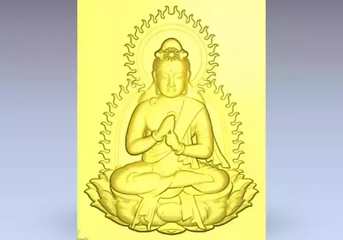 3d models gold buddha statue 3D model