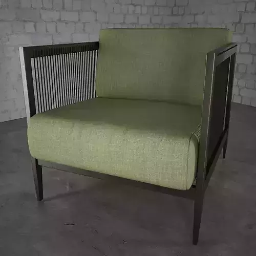 Armchair lounge chair with fabric