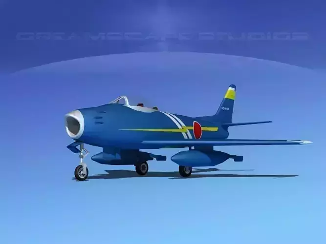 North American F-86 Sabre Jet V12 JADF 2 3D model