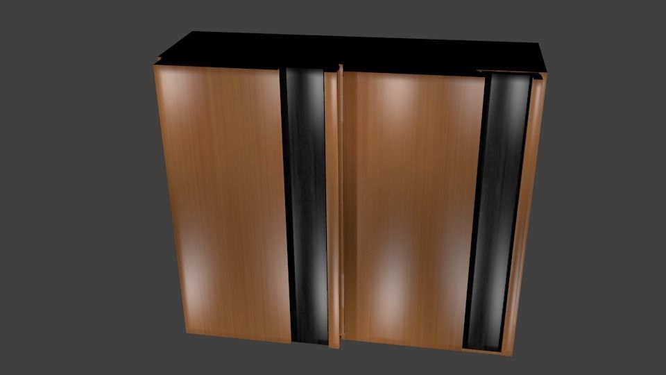 Wardrobe Italian design Low-poly 3D model_3