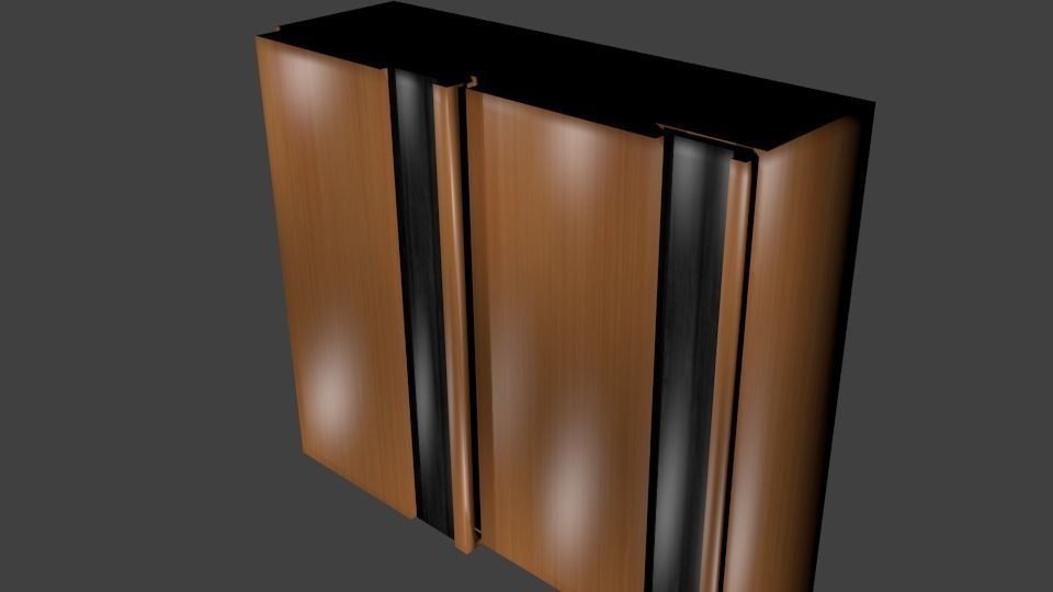 Wardrobe Italian design Low-poly 3D model_1