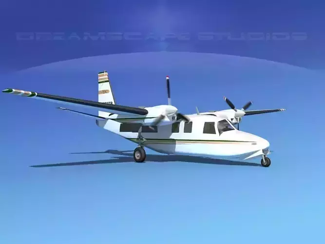 Aero Commander 500 V04 3D model