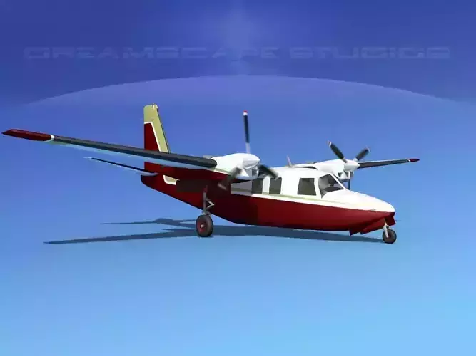 Aero Commander 500 V05 3D model