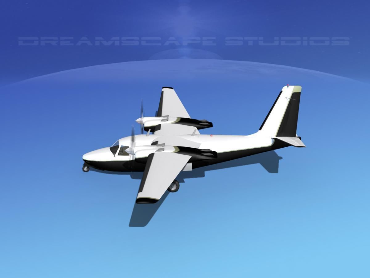 Aero Commander 500 V07 3D model_6