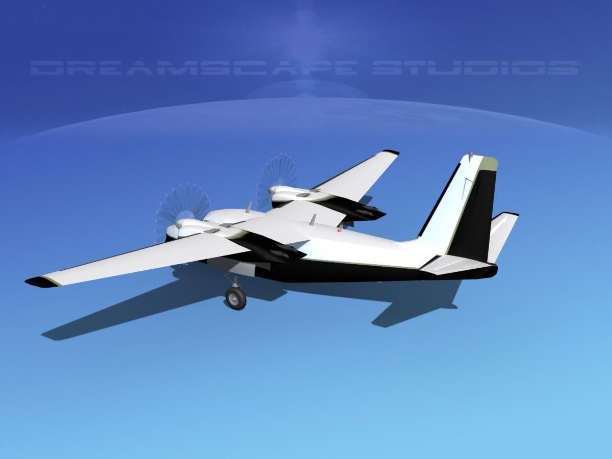 Aero Commander 500 V07 3D model_5