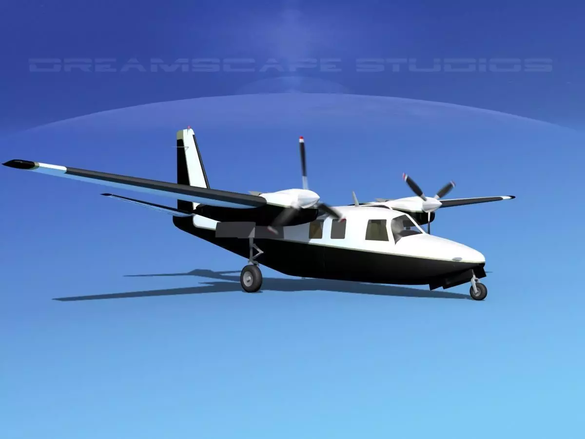 Aero Commander 500 V07 3D model_0