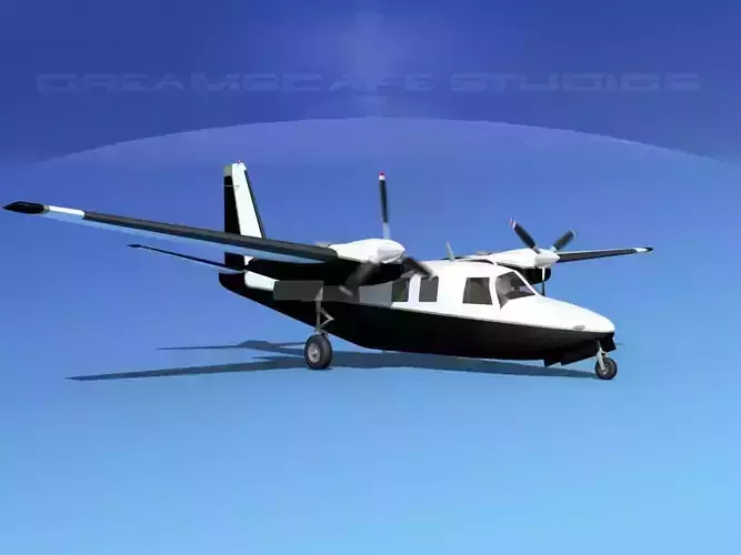Aero Commander 500 V07 3D model