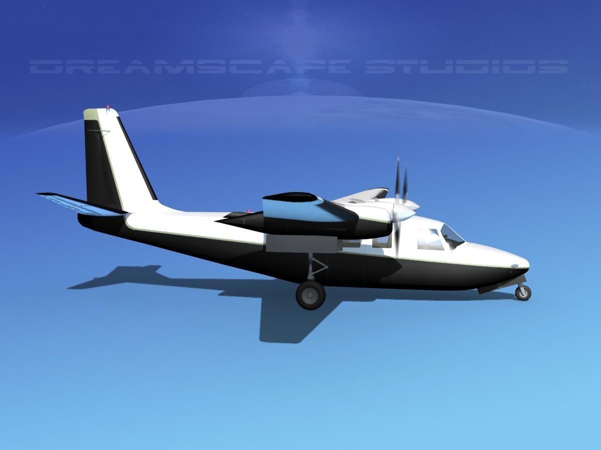 Aero Commander 500 V07 3D model_1