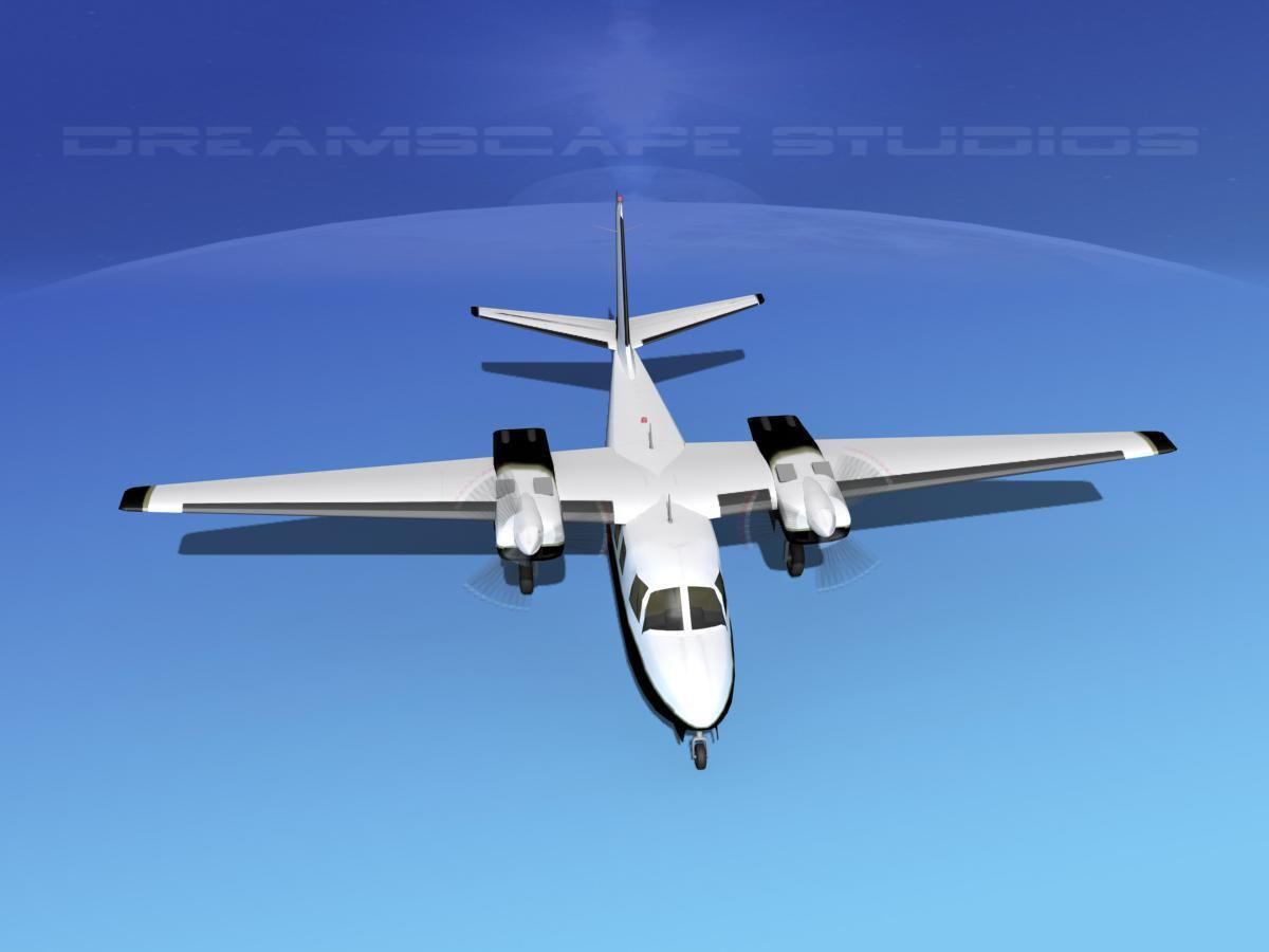 Aero Commander 500 V07 3D model_9