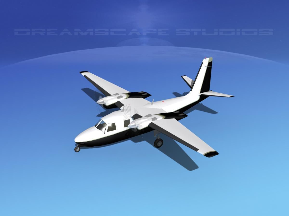 Aero Commander 500 V07 3D model_7