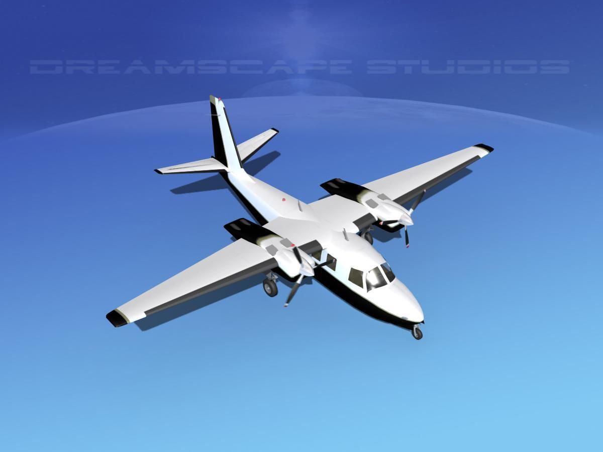 Aero Commander 500 V07 3D model_10