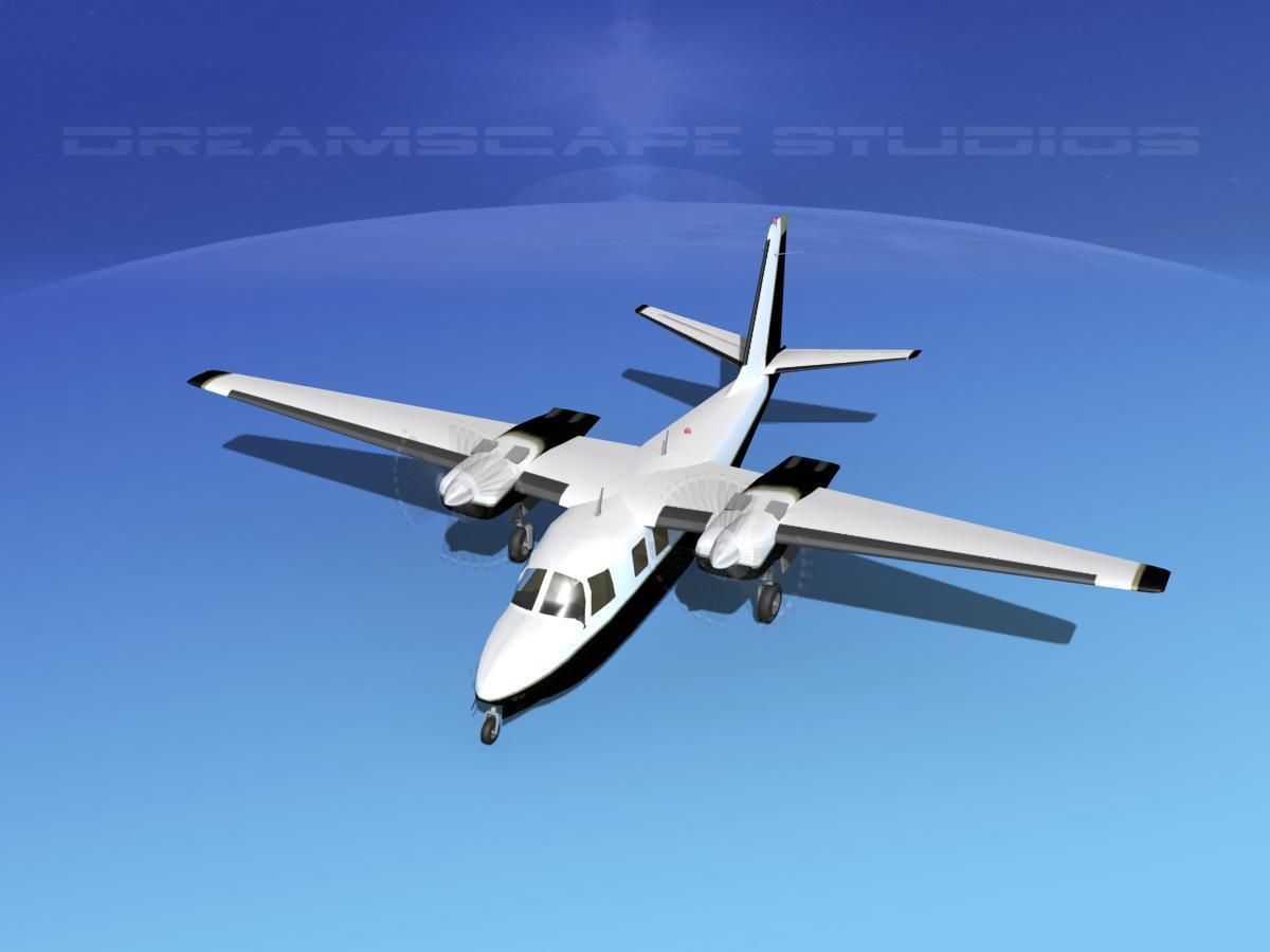 Aero Commander 500 V07 3D model_8