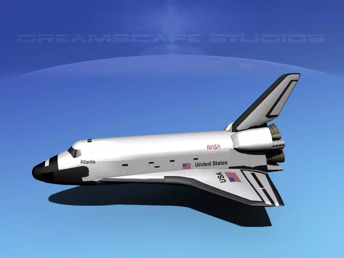 STS Shuttle Atlantis Basic LP 1-1 3D model_0