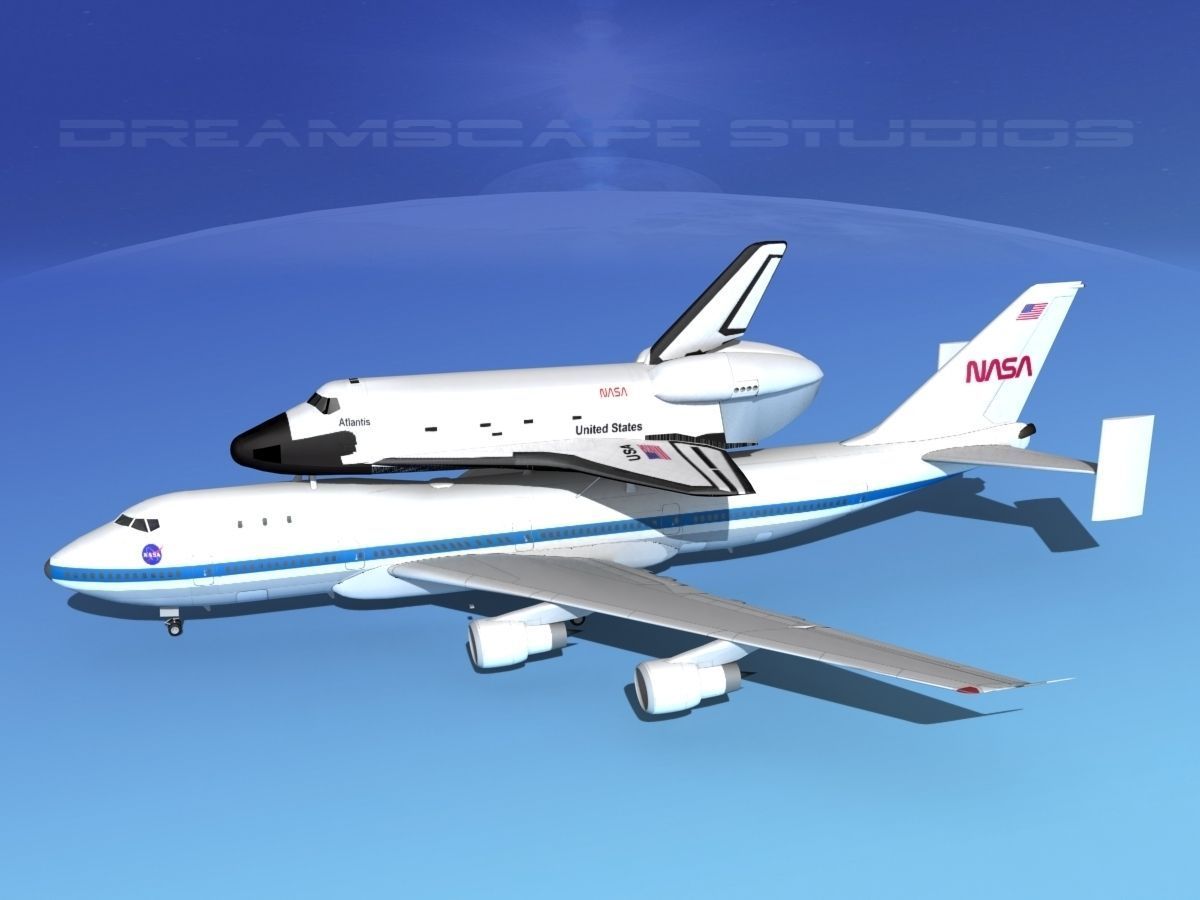 STS Shuttle Atlantis Transport LP 1-2 747 3D model_10