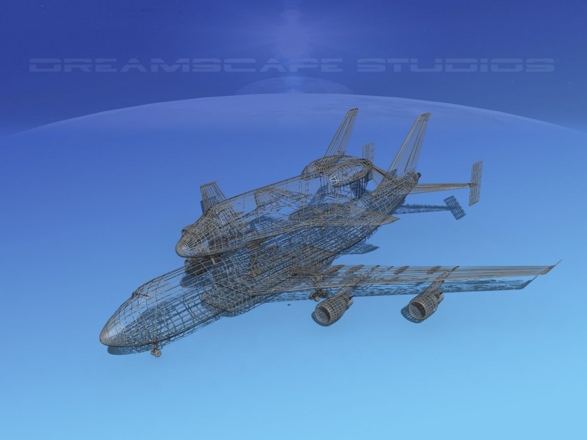 STS Shuttle Atlantis Transport LP 1-2 747 3D model_24