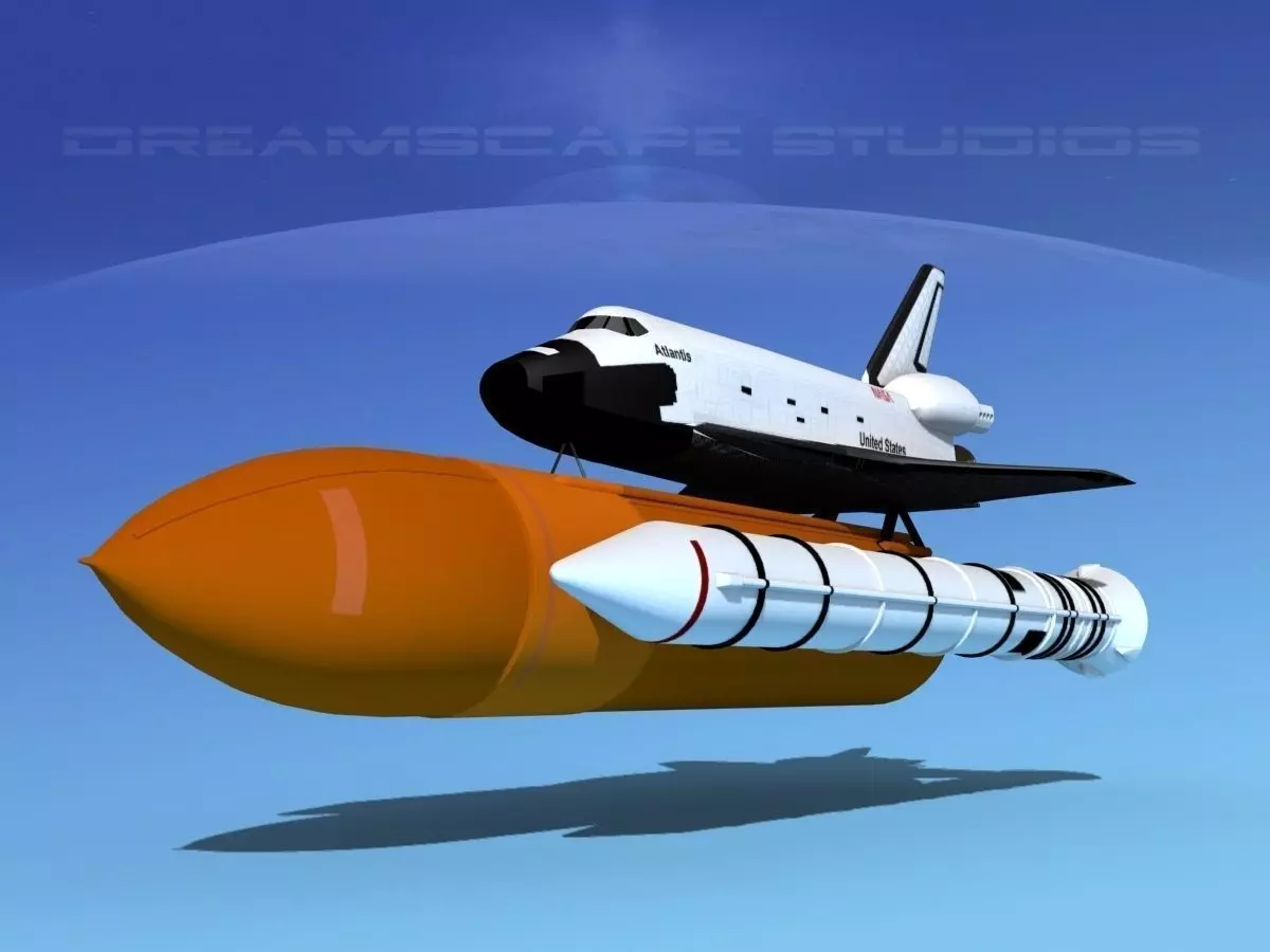 STS Shuttle Atlantis Launch LP  1-4 3D model_0