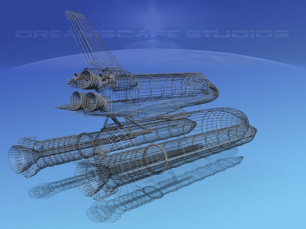 STS Shuttle Atlantis Launch MP 2-1  3D model_12