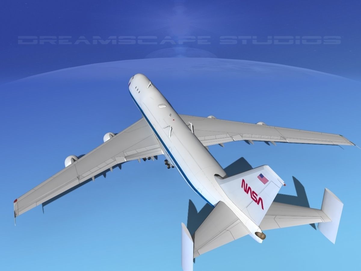 STS Shuttle Atlantis Transport MP 2-2 747  3D model_18