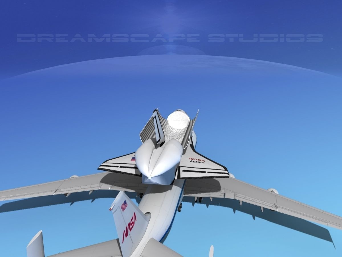 STS Shuttle Atlantis Transport MP 2-2 747  3D model_6