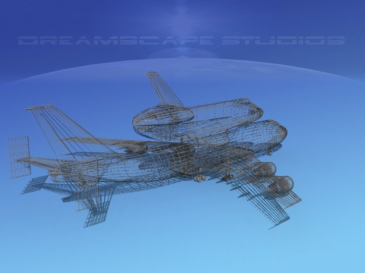 STS Shuttle Atlantis Transport MP 2-2 747  3D model_25