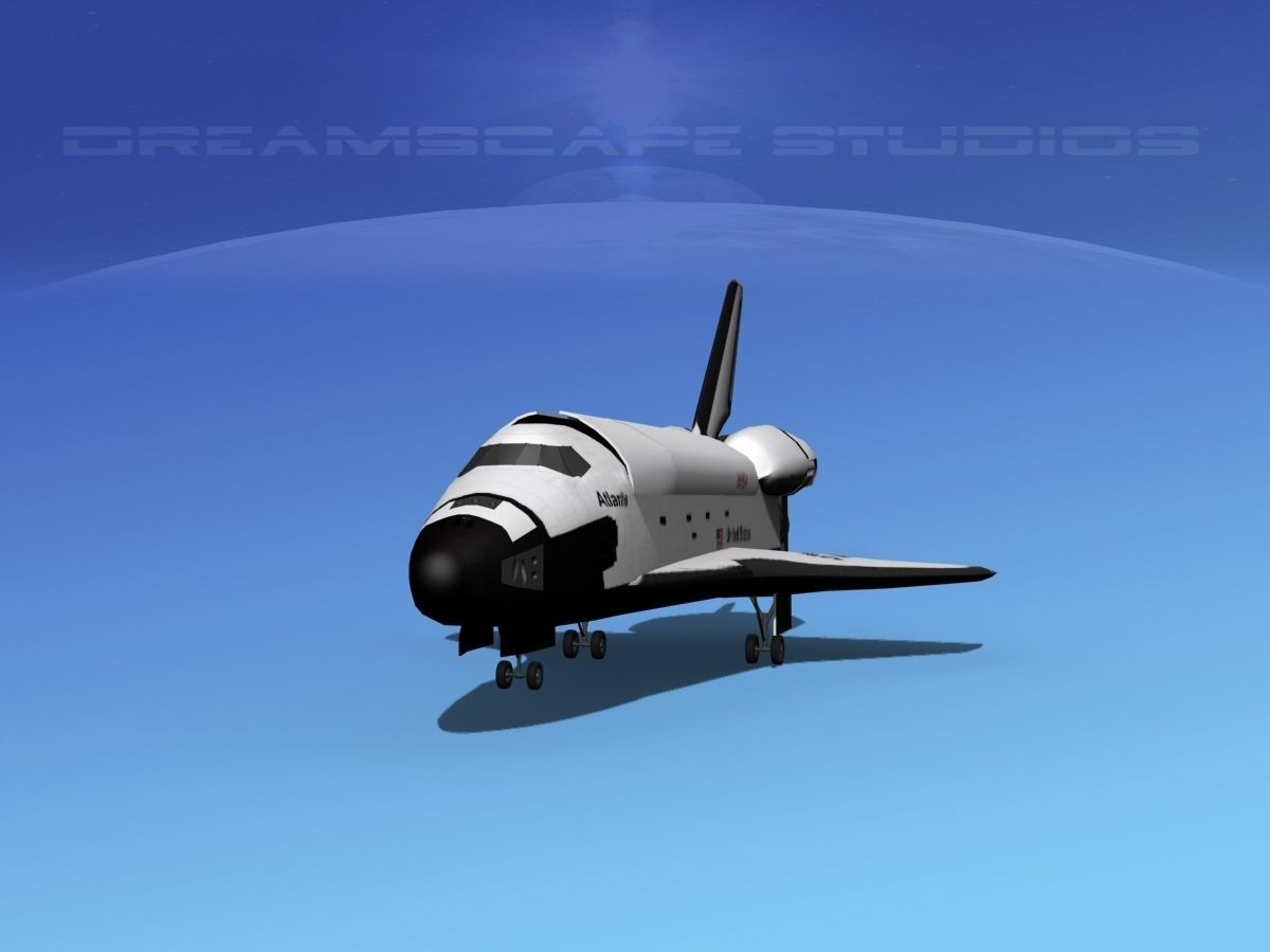 STS Shuttle Atlantis Landing MP 2-3 3D model_1
