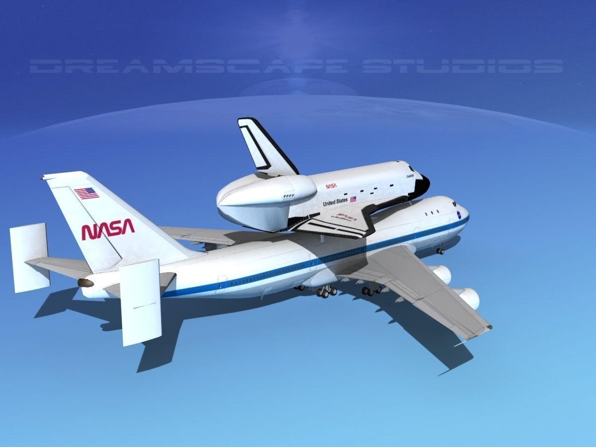 Space Shuttle Challenger Transport LP 1-2 747 3D model_5