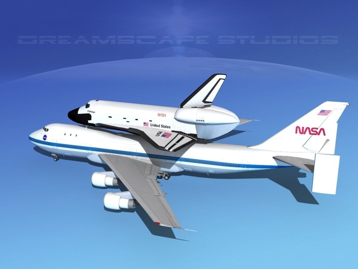 Space Shuttle Challenger Transport LP 1-2 747 3D model_8