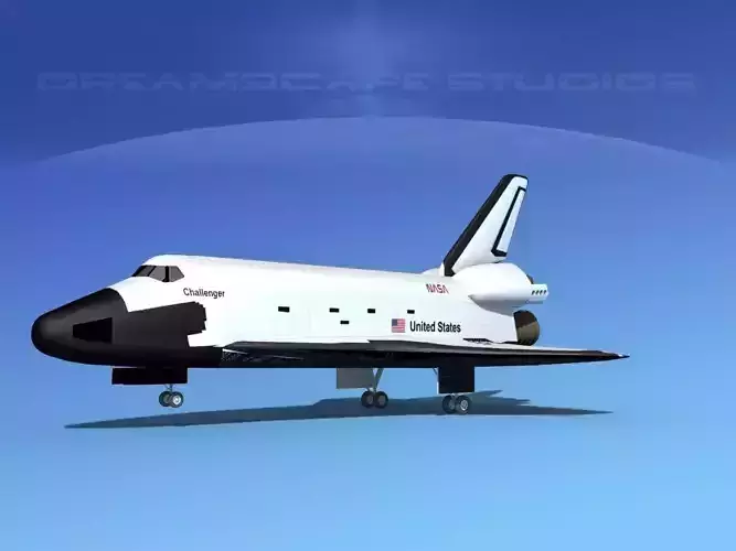 Space Shuttle Challenger Landing LP 1-3 3D model
