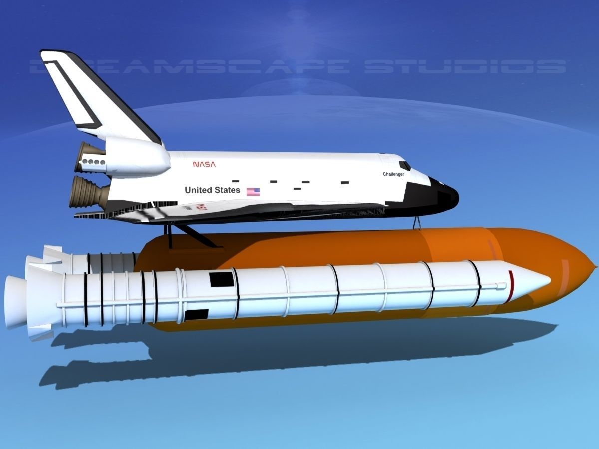 Space Shuttle Challenger  Launch LP 1-4 3D model_4