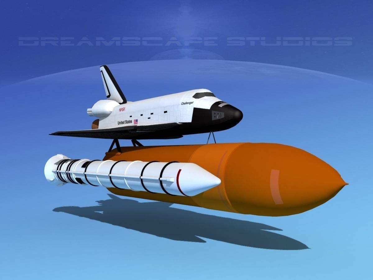 Space Shuttle Challenger Launch MP 2-1 3D Model rigged MAX OBJ 3DS LWO LW LWS DXF 3DM | CGTrader.com
