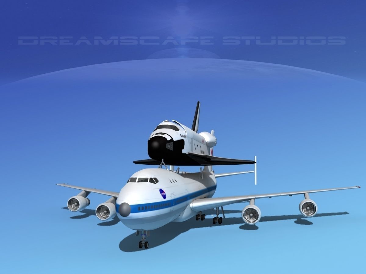 STS Space Shuttle Columbia Transport MP 2-2 747 3D model_1