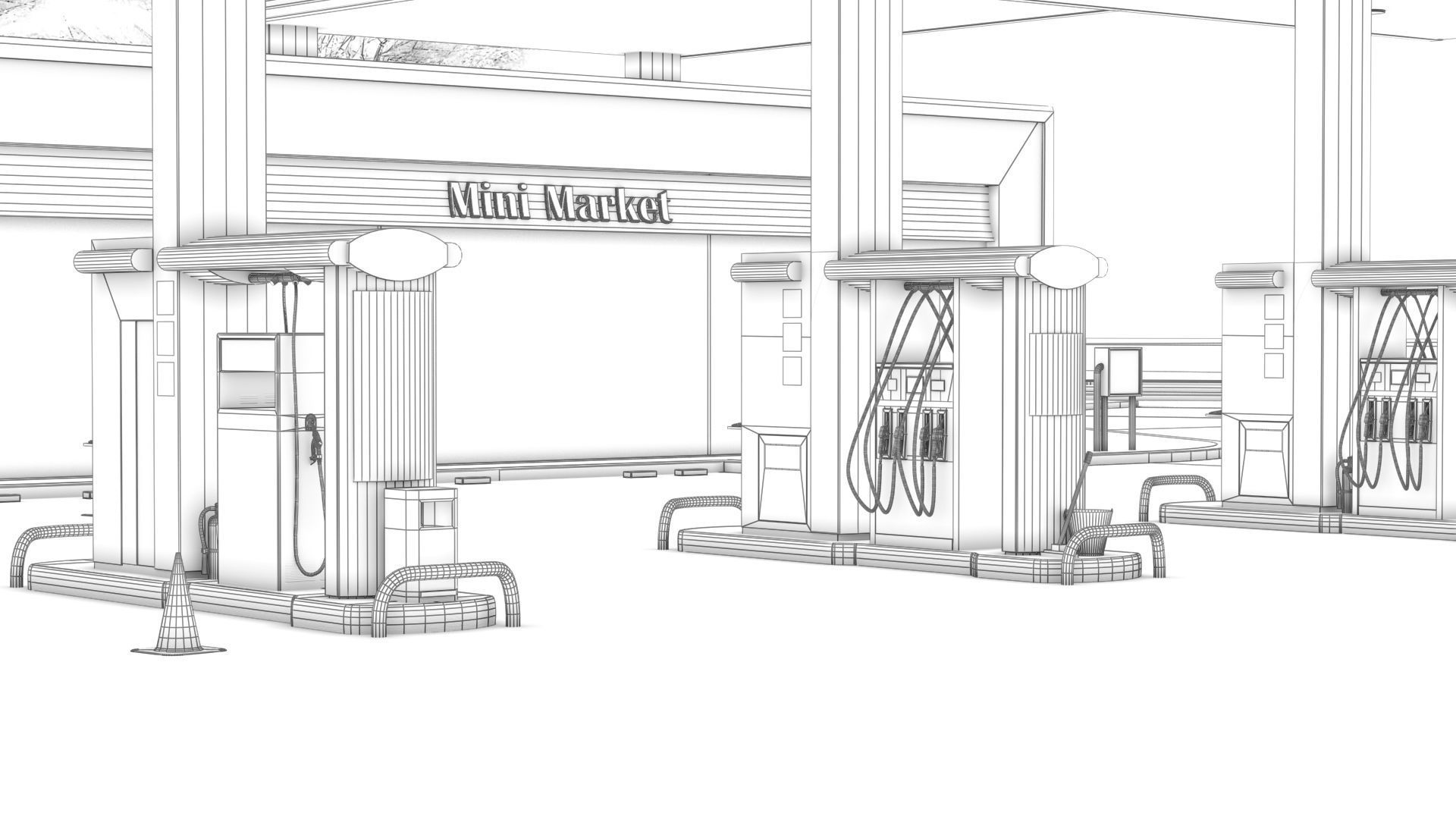 Gas Station - Petrobras 3D model_10